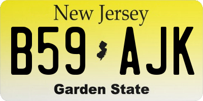 NJ license plate B59AJK