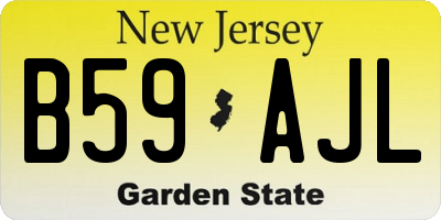 NJ license plate B59AJL