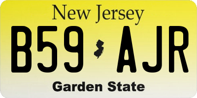 NJ license plate B59AJR