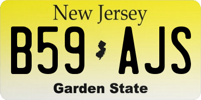 NJ license plate B59AJS