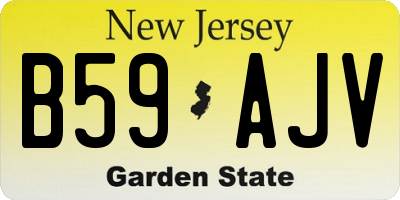 NJ license plate B59AJV