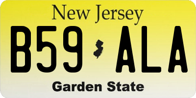 NJ license plate B59ALA