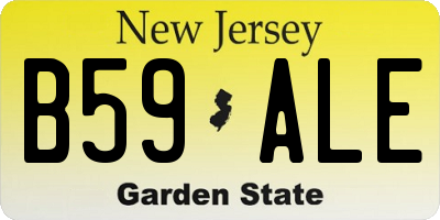 NJ license plate B59ALE