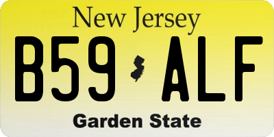 NJ license plate B59ALF