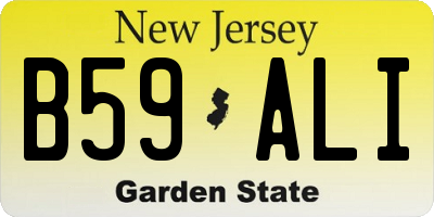 NJ license plate B59ALI