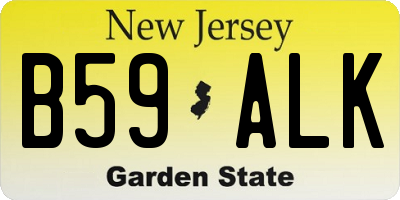 NJ license plate B59ALK
