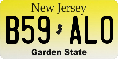 NJ license plate B59ALO