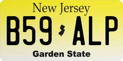 NJ license plate B59ALP