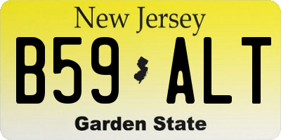 NJ license plate B59ALT