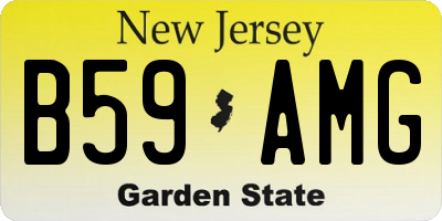NJ license plate B59AMG