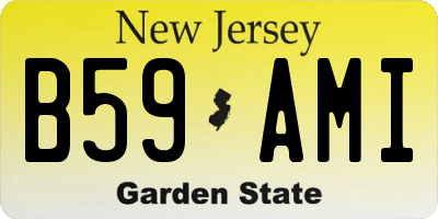 NJ license plate B59AMI