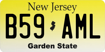 NJ license plate B59AML