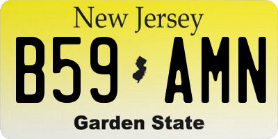 NJ license plate B59AMN