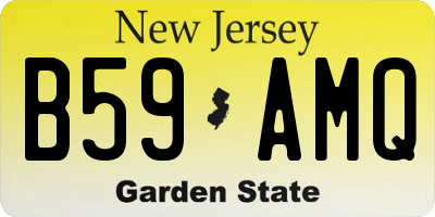 NJ license plate B59AMQ