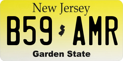 NJ license plate B59AMR
