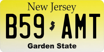 NJ license plate B59AMT