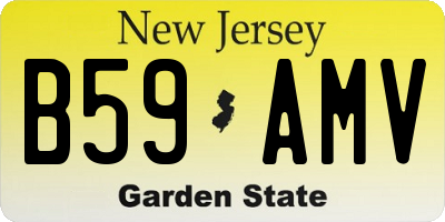 NJ license plate B59AMV