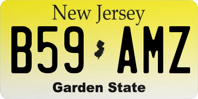 NJ license plate B59AMZ