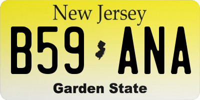 NJ license plate B59ANA