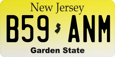 NJ license plate B59ANM