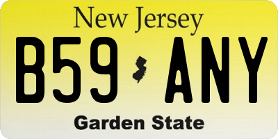 NJ license plate B59ANY