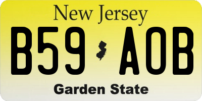 NJ license plate B59AOB
