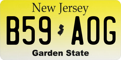 NJ license plate B59AOG