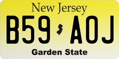 NJ license plate B59AOJ