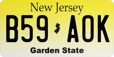NJ license plate B59AOK