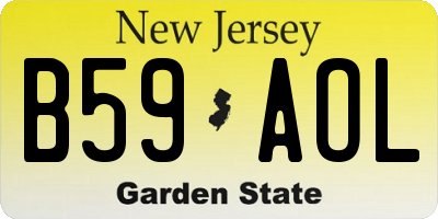 NJ license plate B59AOL