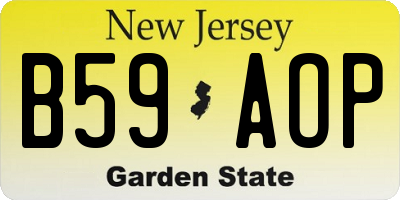 NJ license plate B59AOP