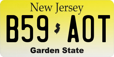 NJ license plate B59AOT