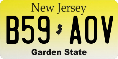 NJ license plate B59AOV