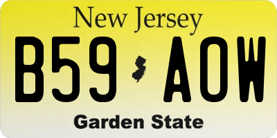 NJ license plate B59AOW