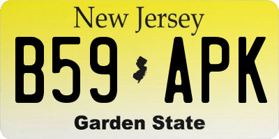 NJ license plate B59APK