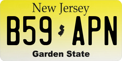 NJ license plate B59APN