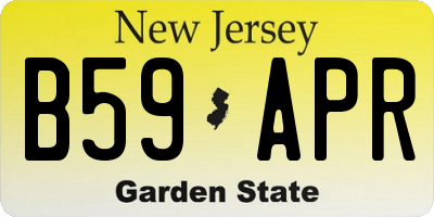 NJ license plate B59APR