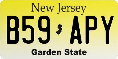 NJ license plate B59APY