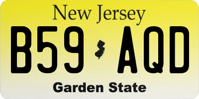 NJ license plate B59AQD