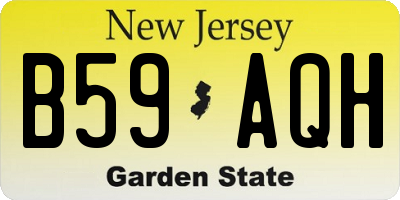 NJ license plate B59AQH