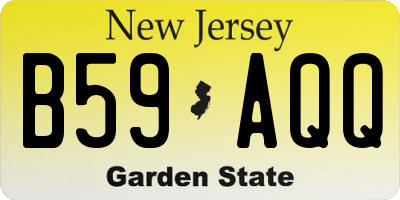 NJ license plate B59AQQ