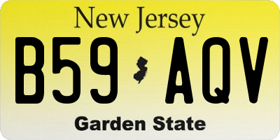NJ license plate B59AQV