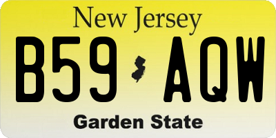 NJ license plate B59AQW