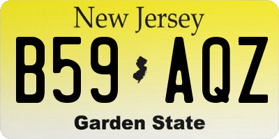 NJ license plate B59AQZ