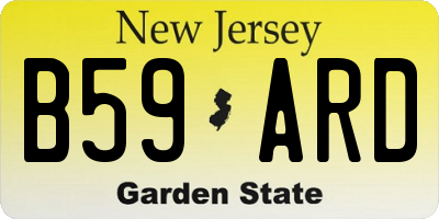 NJ license plate B59ARD