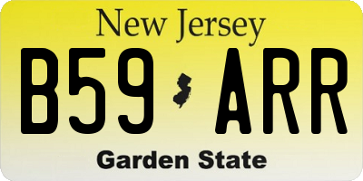 NJ license plate B59ARR