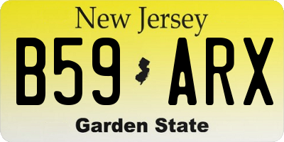 NJ license plate B59ARX