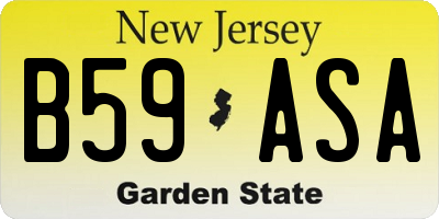 NJ license plate B59ASA