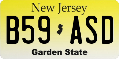 NJ license plate B59ASD