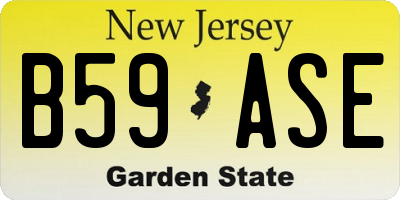 NJ license plate B59ASE